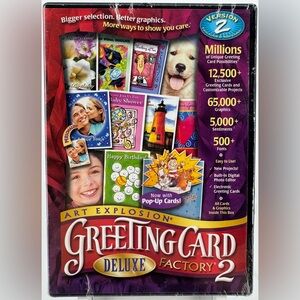 NWT. Greeting Card Factory Deluxe 2 Software. CD-ROM